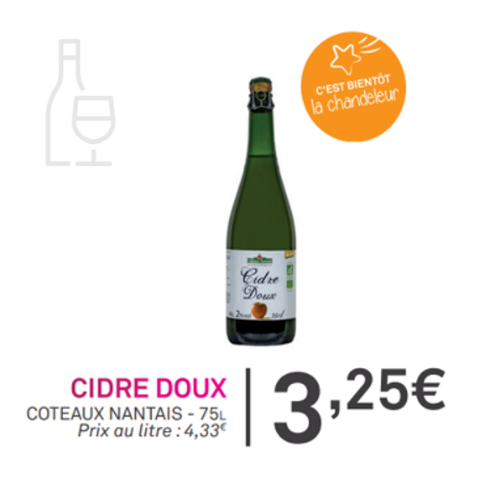 Cidre doux Le Grand Panier Bio